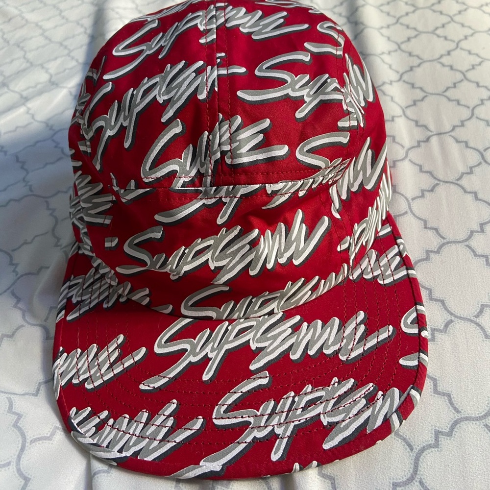 Supreme Signature Script Logo Camp hat
